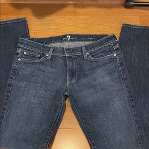 7 For All Mankind Dark Blue Roxanne Low Cut Jeans